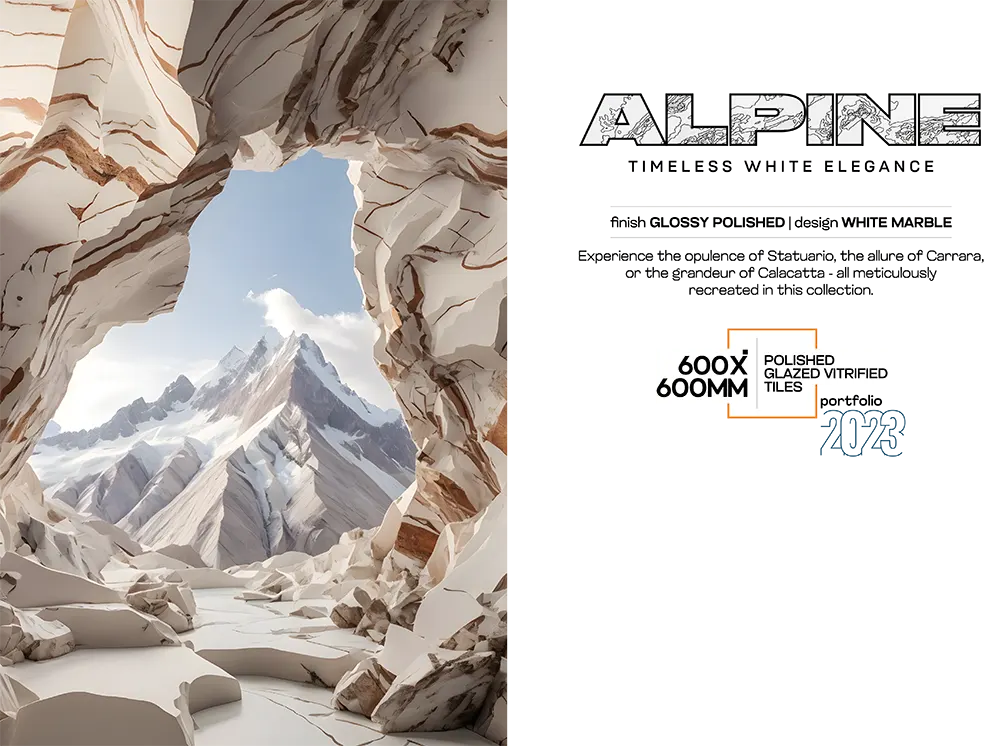 600X600 ALPINE _ Glossy White Marble